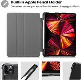 img 1 attached to 🔒 ProCase iPad Pro 11 Inch Case 2021 2020 2018 - Slim Stand Protective Folio Case