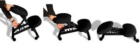 img 2 attached to CINIUS Professional Ergonomic Wooden Height-Adjustable Chair: Black Non-Deformable Cushions for Optimal Comfort