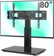 📺 height adjustable swivel tv stand base with mount for 40-80 inch lcd led plasma flat screens - replacement tempered glass base up to 132 lbs, max vesa 600x400mm logo