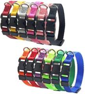 🐶 mulhue 12-pack puppy id collars: soft nylon, adjustable & breakaway litter collars - newborn pet id bands for breeders with record-keeping charts (size small) logo