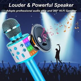 img 2 attached to 🎤 Kids Karaoke Microphone - Age 4-12 Gift, Top Singing Toy for Girls 5 6 7 8 Years Old, Best Birthday Present for Teenagers 9 10 11 12 Years Old
