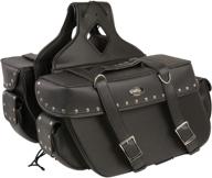 🔒 enhanced durability: milwaukee performance sh574zb black large zip-off pvc throw over riveted saddle bag for long-lasting convenience logo