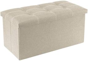 img 4 attached to YOUDENOVA Storage Ottoman Foldable Footrest Furniture in Accent Furniture