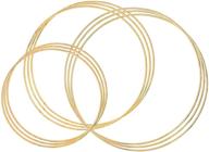 🌈 outuxed 9pcs gold dream catcher metal rings supplies, metal hoops for macrame crafts, 3 assorted sizes (8inch, 10inch, 12inch) logo