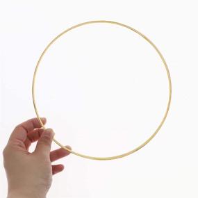 img 1 attached to 🌈 Outuxed 9pcs Gold Dream Catcher Metal Rings Supplies, Metal Hoops for Macrame Crafts, 3 Assorted Sizes (8inch, 10inch, 12inch)