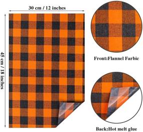 img 3 attached to 🎃 Spooktacular Halloween Buffalo Plaid Heat Transfer Vinyl Patches: 8-Piece Set of 18 x 12 Inch Flannel Check Vinyl Sheets for Festive Iron-On Repairs and Decorations in Black and Orange