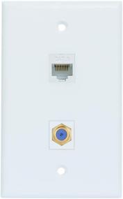 img 3 attached to 🔌 ESYLink AL304 Ethernet Coax Wall Plate - Enhance Connectivity with 1 Ethernet Port and 1 TV Coax Cable/F-Type Connector - White