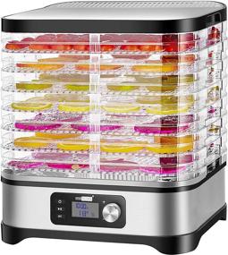 img 4 attached to 🍎 VIVOHOME Electric 400W 8 Trays Food Dehydrator: Digital Timer & Temperature Control for Fruit, Vegetable, Meat & Beef Jerky Making - BPA Free