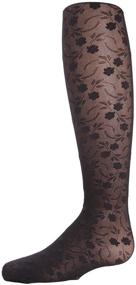 img 4 attached to 🌸 Stylish MeMoi Floral Tights for Girls - Sheer Attire for Trendy Fashionistas