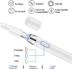 img 2 attached to 🖊️ Тонкий стилус-ручка: Премиальный активный перо для сенсорных экранов Apple iPhone iPad HP DELL планшет телефон ноутбук Chromebook Kindle Fire - Цифровой емкостной стилус для рисования