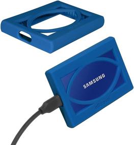 img 4 attached to Alltravel External Solid State Drive Bumper Sleeve for Samsung T7/T7 Touch Portable SSD - Shockproof & Anti-Drop Sleeve for 1TB/2TB/500GB SSD - Blue