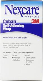 img 1 attached to 🤗 Nexcare Coban Self-Adherent Wrap, Tan, 1 Inch x 5 Yards