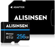 карта памяти micro sd 256 гб sd memory card 256 гб tf card 256 гб class 10 быстрый скорость с адаптером для sd карты для nintendo switch camera/android телефонов/компьютера (256 гб) логотип