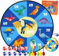 dart board for kids - large 19.7 inch kids dart board game, indoor outdoor games for kids, double sided kids dart board with 10 sticky balls &amp; 6 darts, ideal birthday gift for boys girls ages 3+ логотип