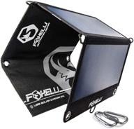 🌞 foxelli triple usb solar charger 21w - portable: versatile and efficient charging solution for your devices logo