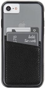 img 4 attached to 📱 Case-Mate CM035446 - Stick On Credit Card Wallet - POCKETS - Ultra-Slim Card Holder - Universal Fit - Black - iPhone, Samsung, Galaxy Compatible + More!