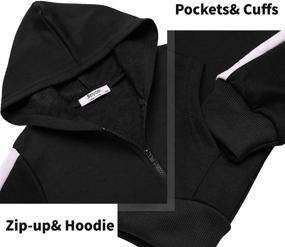 img 1 attached to 🏻 Boyoo Girls 2-Piece Tracksuit Set - Zip-up Hooded Sweatshirt and Jogger Sweatpants for 5-13 Year-Olds