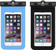 📱 prilan 2 pack universal waterproof phone case – airbag pouch, compass – floating, swimming snorkeling – clear touch screen – dry bag for phone 6-6.5 inches логотип