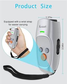 img 1 attached to 🐶 Kozart Ultrasonic Dog Barking Control Device - Anti Barking Deterrent with 3 Frequencies, 16.4 Ft Range, Rechargeable, LED Light, Dog Whistle, and Clicker - Silver