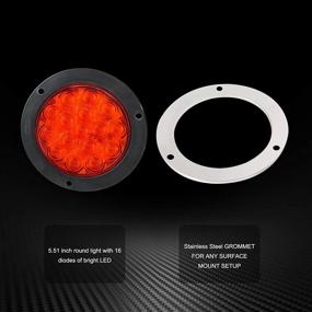 img 3 attached to Round LED Trailer Tail Lights Exterior Accessories