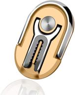 📱 2020 upgraded miuolv 360° rotation stand phone ring holder finger kickstand - multipurpose metal ring grip for car mount with all smartphones for car home (gold) logo