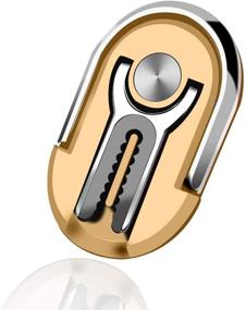 img 4 attached to 📱 2020 Upgraded MIUOLV 360° Rotation Stand Phone Ring Holder Finger Kickstand - Multipurpose Metal Ring Grip for Car Mount with All Smartphones for Car Home (Gold)