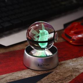 img 2 attached to 🔮 Ночник настольная лампа 3D Crystal Ball LED Kaitnax: игрушка с изменяемыми цветами для детской комнаты, игровой комнаты, офисного интерьера - идеальный подарок на день рождения и Рождество для ребенка, парня, девушки