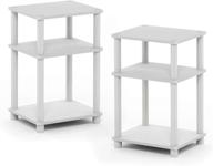 🛋️ furinno turn-n-tube end table set of 2: original white/white - stylish and practical furniture logo