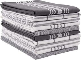 img 4 attached to 🍽️ KAF Home Soho Kitchen Dish Towel Set of 10: Soft, Absorbent 18x28 Inch Tea Towels in a Charcoal Mixed Set