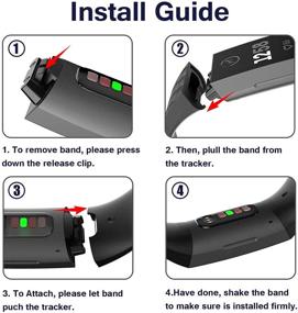 img 3 attached to 📱 KingAcc 3 упаковки Совместимы с ремешками Fitbit Charge 3 и Charge 4: Регулируемые силиконовые браслеты для женщин и мужчин, от маленького до большого размера