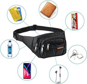 img 1 attached to 🎒 Versatile Sports Waist Packs Fanny Bag: Ideal for Outdoor Events - Hiking, Cycling, Running - Adjustable Belt Strap for Men and Women