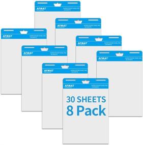 img 4 attached to Super Sticky Sticky Easel Pads for Teachers - Upgraded Flip Chart Paper, Large Size, 📋 Self Stick Easel Paper for White Boards - 30 Sheets/Pad, 8 Pads, 25 x 30 Inches