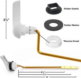 img 2 attached to 🚽 Enhance Your Toilet's Functionality with the Qualihome Universal Side Mount Toilet Handle Tank Flush Lever Replacement Handle in White Finish