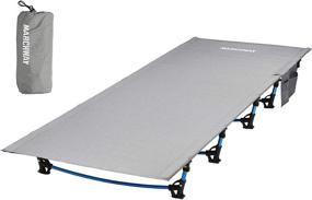 img 4 attached to 🏕️ Ultralight Compact Folding Tent Camping Cot Bed by MARCHWAY - Ideal for Outdoor Travel, Base Camp, Hiking, Mountaineering, and Lightweight Backpacking