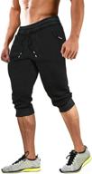 🏃 magcomsen men's slim fit capri joggers with zipper pockets - ideal for training, running, and workout logo