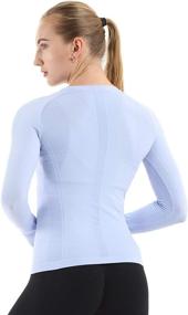 img 2 attached to MathCat Women's Long Sleeve Seamless Workout Shirts: Breathable Yoga Tops for Sports, Running, and Slim Fit