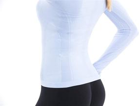 img 1 attached to MathCat Women's Long Sleeve Seamless Workout Shirts: Breathable Yoga Tops for Sports, Running, and Slim Fit