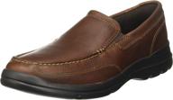 👞 rockport junction point slip chocolate men's shoes: comfortable loafers & slip-ons logo