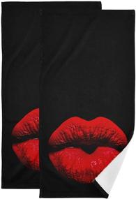 img 4 attached to Lips Kiss Love Valentines Towels