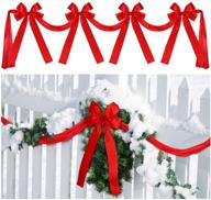 🎄 eye-catching red christmas fence decoration: festive ribbon & bows for craft, holiday, xmas outdoor & indoor décor by willbond logo