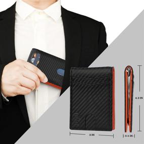img 1 attached to Streamline Your Style: Wallet Blocking Minimalist Bifold Pocket Unveiled