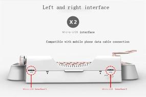 img 1 attached to 🎹 Vintage Wireless Mechanical Keyboard ZYQM: Tablet Stand, Bluetooth Connection, Artistic Dot Keys (White)