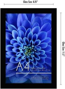 img 1 attached to Black A4 Picture Frame - Americanflat - Composite Wood with Shatterproof Glass 🖼️ - Horizontal and Vertical Formats - Wall and Tabletop Display - 21 x 29.7 cm