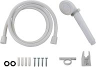 🚿 white vinyl hose handheld shower head with shut off valve - recpro rv 60" upgrade logo