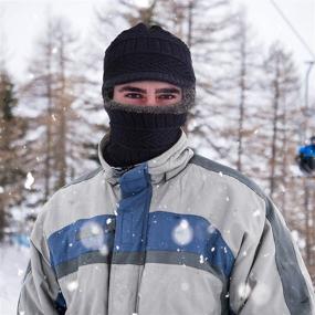 img 2 attached to ❄️ Stay Warm and Stylish with Syhood Knitted Balaclava Beanie Hat: Perfect Winter Neck Warmer, Ski Face Cover, and Neck Gaiter