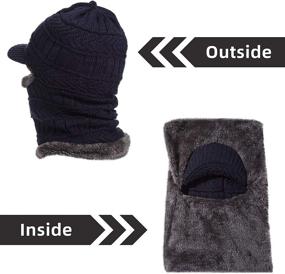 img 1 attached to ❄️ Stay Warm and Stylish with Syhood Knitted Balaclava Beanie Hat: Perfect Winter Neck Warmer, Ski Face Cover, and Neck Gaiter