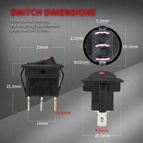 img 3 attached to DaierTek Rocker Toggle Switch 12VDC