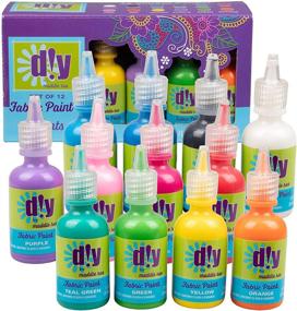 img 2 attached to 🎨 Vibrant DIY Fabric Paints Set - 12 Colors, 1oz Bottles - Ultra Bright 3D, Non-Toxic, Water-Based & Permanent - Ideal for Crafts, Gifts, and Projects - Perfect for All Surfaces!