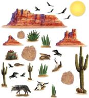 wild west desert props wall decorations by beistle – pack of 1, 29 pieces, 5 to 52 inch logo
