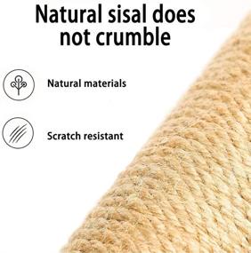 img 2 attached to 🐱 Premium 12" Natural Sisal Cat Scratching Post with Interactive Bell Toys - Ideal Cat Scratch Tower